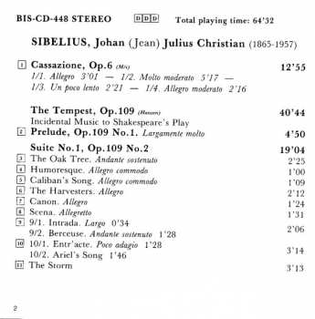 CD Göteborgs Symfoniker: The Tempest Suites, Op.109