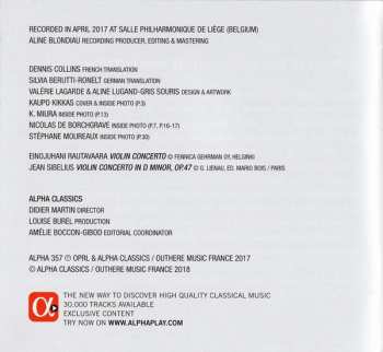 CD Jean Sibelius: Violin Concertos