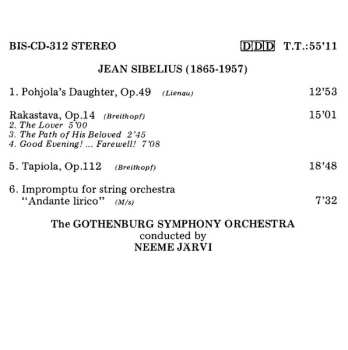 CD Göteborgs Symfoniker: Pohjola's Daughter - Tapiola (Rakastava - Impromptu For Strings)