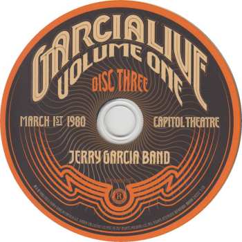 3CD The Jerry Garcia Band: GarciaLive Volume One (March 1st, 1980 Capitol Theatre)