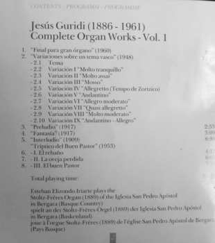 CD Jesús Guridi: Complete Organ Works - Vol. 1