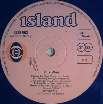 LP Jethro Tull: This Was