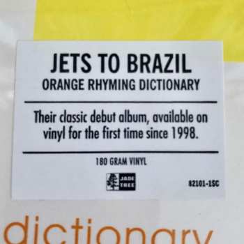 2LP Jets To Brazil: Orange Rhyming Dictionary