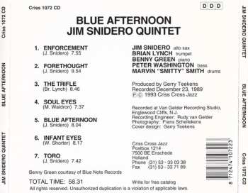 CD Jim Snidero Quintet: Blue Afternoon