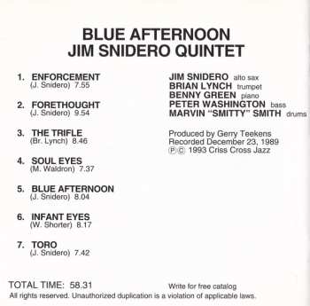 CD Jim Snidero Quintet: Blue Afternoon
