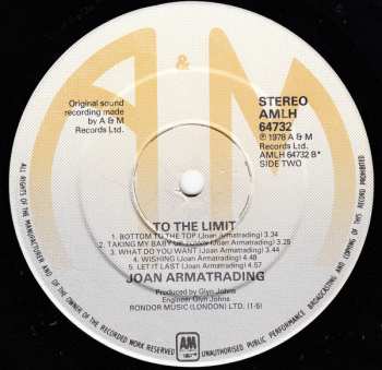 LP Joan Armatrading: To The Limit