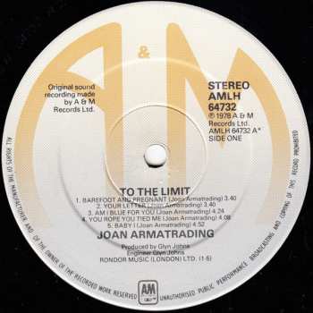 LP Joan Armatrading: To The Limit