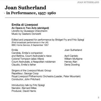 2CD Giuseppe Verdi: Joan Sutherland In Performance 1957-1960