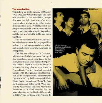 CD João Gilberto: João Gilberto With Os Cariocas In Buenos Aires At Club 676 October 1962