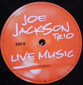 2LP Joe Jackson Trio: Live Music Europe 2010