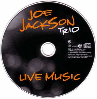 CD Joe Jackson Trio: Live Music - Europe 2010