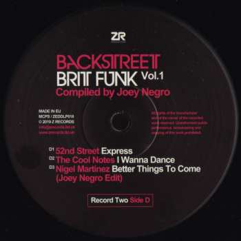 2LP Joey Negro: Backstreet Brit Funk Vol.1 (A Collection Of The UK's Finest underground Soul, Jazz-Funk And Disco)