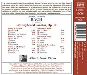 CD Johann Christian Bach: Six Keyboard Sonatas, Op. 17