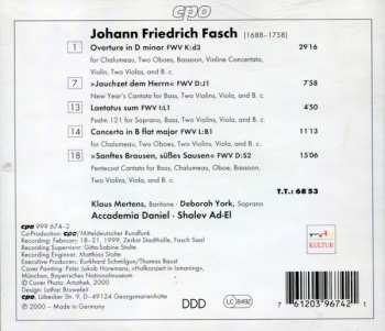 CD Johann Friedrich Fasch: Cantatas / Overture In D Minor / Concerto In B Flat Minor