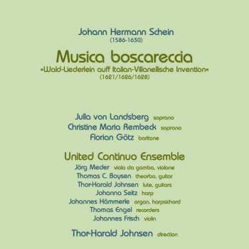 CD Johann Hermann Schein: Musica Boscareccia