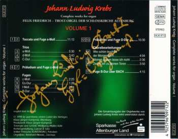 CD Johann Ludwig Krebs: Complete Works For Organ Volume 1