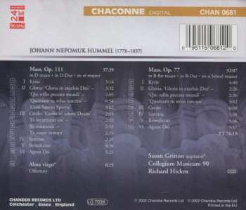 CD Richard Hickox: Mass In D Major • Mass In B Flat Major • Alma Virgo