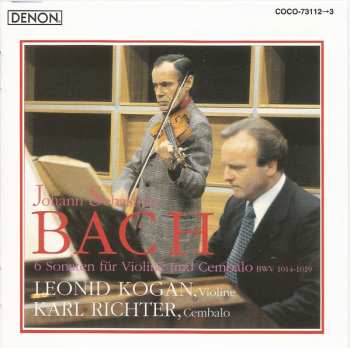 2CD Johann Sebastian Bach: 6 Sonatas For Violin And Cembalo 