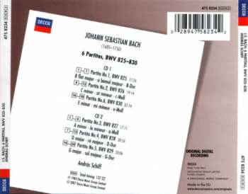 2CD Johann Sebastian Bach: 6 Partitas, BWV 825–830
