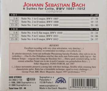 2CD Johann Sebastian Bach: 6 Suites For Cello, Bwv 1007-1012