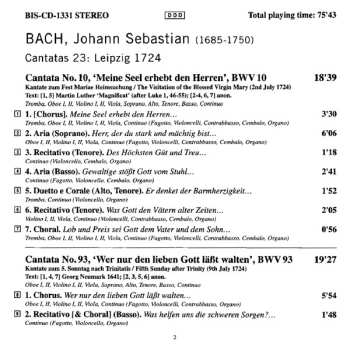 CD Johann Sebastian Bach: Cantatas 23 : BWV 10 Meine Seel Erhebt Den Herren - BWV 93 Wer Nur Den Lieben Läßt Walten - BWV 107 Was Willst Du Dich Betrüben - BWV 178 Wo Gott Der Herr Nicht Bei Uns Hält