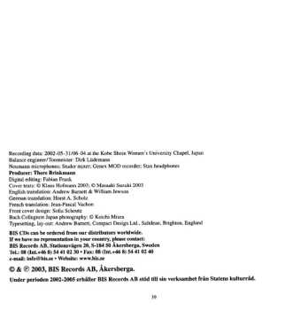 CD Johann Sebastian Bach: Cantatas 23 : BWV 10 Meine Seel Erhebt Den Herren - BWV 93 Wer Nur Den Lieben Läßt Walten - BWV 107 Was Willst Du Dich Betrüben - BWV 178 Wo Gott Der Herr Nicht Bei Uns Hält