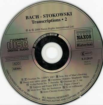 CD Johann Sebastian Bach: Bach-Stokowski Transcriptions • Vol. 2