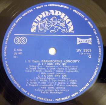 2LP/Box Set Johann Sebastian Bach: Braniborské Koncerty