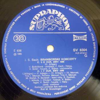 2LP/Box Set Johann Sebastian Bach: Braniborské Koncerty