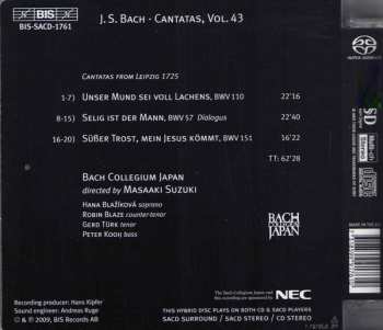SACD Johann Sebastian Bach: Cantatas 43: ►57 ►110 ►151 (Unser Mund Sei Voll Lachens)