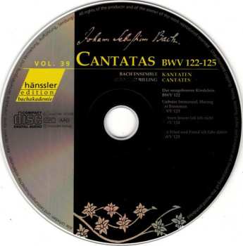 CD Johann Sebastian Bach: Cantatas BWV 122-125