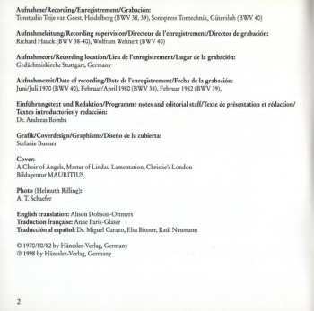 CD Johann Sebastian Bach: Cantatas BWV 38-40