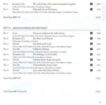 CD Johann Sebastian Bach: Cantatas BWV 38-40