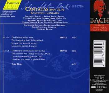 CD Johann Sebastian Bach: Cantatas BWV 75, 76
