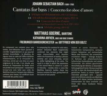 CD Johann Sebastian Bach: Cantatas For Bass