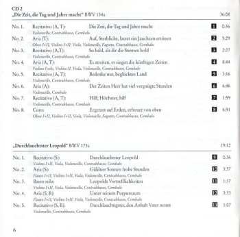 2CD Johann Sebastian Bach: Congratulatory And Hommage Cantatas (BWV 30a, 36c, 36b, 134a, 173a)