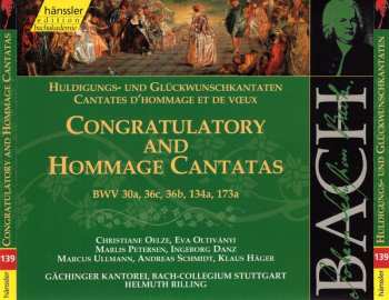 2CD Johann Sebastian Bach: Congratulatory And Hommage Cantatas (BWV 30a, 36c, 36b, 134a, 173a)