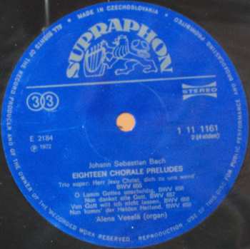 2LP Johann Sebastian Bach: Eighteen Chorale Preludes