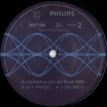 LP Johann Sebastian Bach: Europäisches Jahr Der Musik 1985