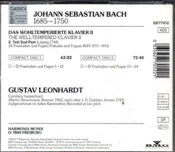 2CD Johann Sebastian Bach: Das Wohltemperierte Klavier 2 / The Well-Tempered Clavier 2