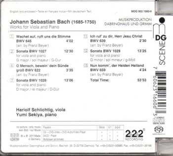 SACD Johann Sebastian Bach: Sonatas For Viola And Piano BWV 1027-1029 / Chorale Preludes