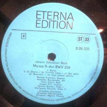 LP Johann Sebastian Bach: Messe F-dur BWV 233 / Messe A-dur BWV 234 (ČERNÝ ŠTÍTEK)
