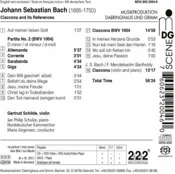 SACD Johann Sebastian Bach: Partita No 2 D Minor BWV 1004; Ciaccona And Its References