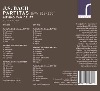 2CD Johann Sebastian Bach: Partitas BWV 825-830