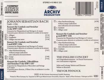 CD Johann Sebastian Bach: Konzerte Für Cembalo Und Streicher = Concertos For Harpsichord And Strings = Concertos Pour Clavecin Et Orchestre À Cordes BWV 1055 · 1056 ·1057 · 1058
