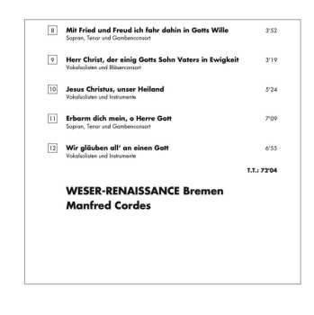 CD Manfred Cordes: Geystliches Gesangk Buchleyn: Martin Luthers Lieder