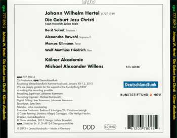 CD Johann Wilhelm Hertel: Die Geburt Jesu Christi