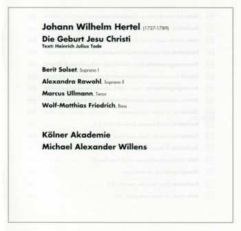 CD Johann Wilhelm Hertel: Die Geburt Jesu Christi