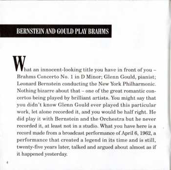 CD Johannes Brahms: Brahms Piano Concerto No. 1