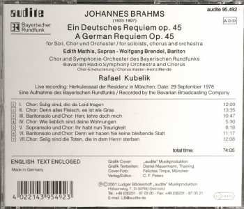 CD Johannes Brahms: Ein Deutsches Requiem